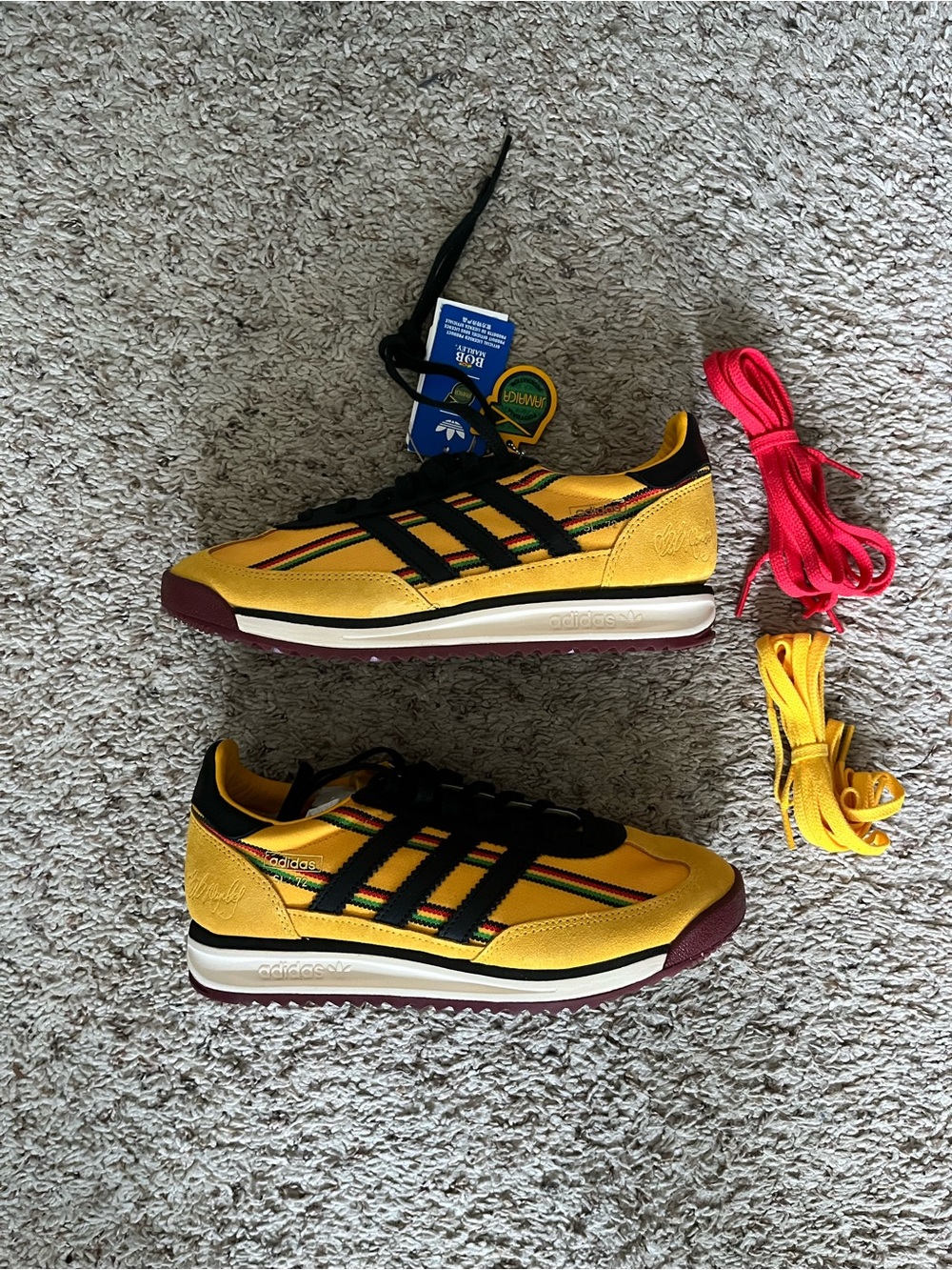 Adidas Originals SL 72 RS Jamaica x Bob Marley KI8575 Brand New Sneakers - Picture 3 of 16